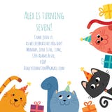 Kitty Cornered - Invitación de Cumpleaños